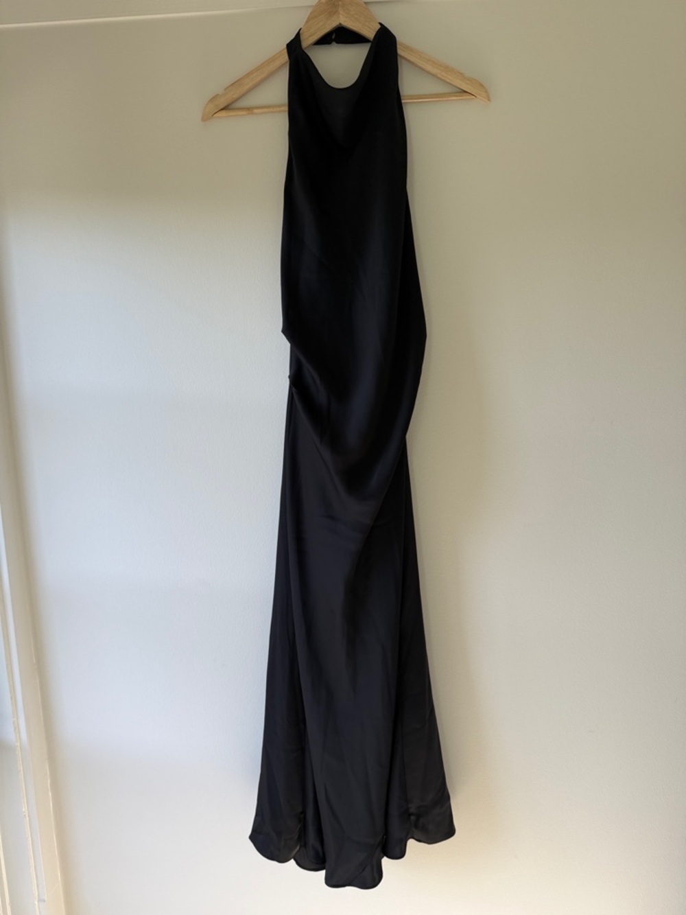 Babaton Black Halter Cowl Dress
